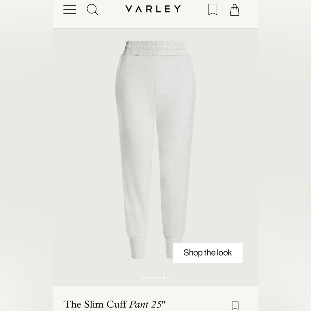 Varley Hawley leisure wear Pants. Color:Ivory Marl